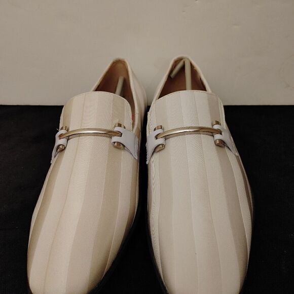 MEN\'S EXPRESSIONS STRIPED TUXEDO SLIP ON FORMAL WEAR SHOE. main image 3